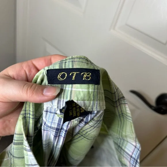 Y2K OTB Green Blue White Plaid Mini Short Sz 6 Scene Mcbling Indie Skater 2000s - Picture 6 of 8